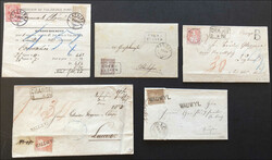 1865-1883: SITZENDE HELVETIA, saubere Belege mit besseren Stempeln, ...