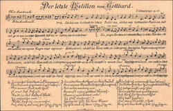 1893: Gedenkpostkarte mit Zudruck "Der letzte Postillon, gestempelt ...