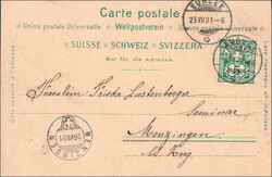 SURSEE, Litho 5, s/w, Stempel 1901Automatically generated translation ...