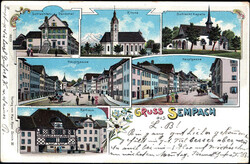 SEMPACH, Litho 6, farbig, Stempel 1906Automatically generated ...