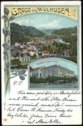 WOLHUSEN, Litho 2, farbig, Stempel 1909Automatically generated ...