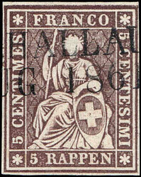 UNTERHALLAU, feinst auf vollrandiger Marke