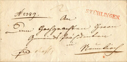 BADEN: 1832, STÜHLINGEN rot, Faltbrief nach NeunkirchAutomatically ...