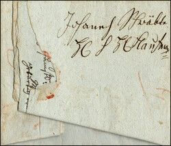 Faltbrief ab MAIENFELD, Franco Schaffhausen, nach OBER URBACH, ...