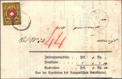 T.35 B/LU, PP im Kreis/AARAU, zart auf voll/breitrandiger Marke, ...