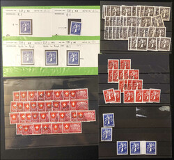 1939: LANDI, Lot mit Abarten, Doubletten, etc.Automatically generated ...