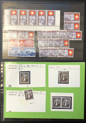 1939: LANDI, Lot mit Abarten, Doubletten, etc.Automatically generated ...