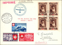 PRO AERO MELDEFLÜGE, ab BELGIEN, Mischfrankatur