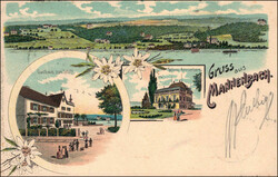 MANNENBACH, 3 Bilder, Farblitho, 1903, gestempelt MANNENBACH ...