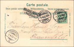 MANNENBACH, 3 Bilder, Farblitho, 1903, gestempelt MANNENBACH ...