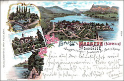 MAMMERN, 4 Bilder, Farblitho, 1900, gestempelt ...