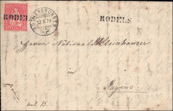 RODELS/ROTHENBRUNNEN, dekorativ auf Faltbrief nach Sagens