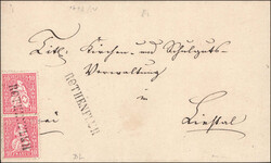 ROTHENFLUH, feinst auf senkrechtem Paar, Faltbrief nach ...