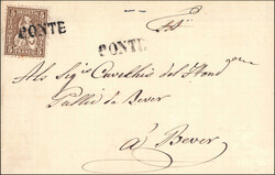 PONTE, klar auf Faltbrief nach Bever