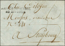 ARMÉE DE SUISSE 4me DIVISION, feinst auf Faltbrief ab Zürich vom 10 ...