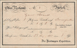 ZÜRICH-BREMGARTEN, 1 Platz, Preis 1 Franken 8 Batzen, 1845