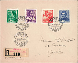 SALON DE L'AUTOMOBILE, R-Satzbrief mit passendem R-Zettel