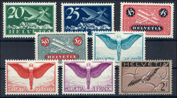 1933-1937, geriffeltes Papier, komplette Serie, 8 Werte