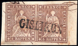 GISLIKON, sauber auf meist vollrandigem Paar