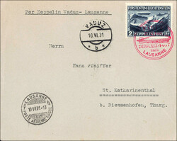 VADUZ-FAHRT 1931, Sonderbrief