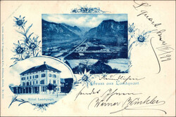 LANDQUART, 2 Bilder, Litho, 1899