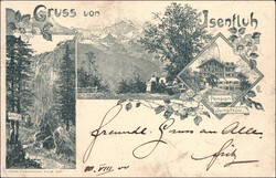 JSENFLUH, 3 Bilder, Litho, 1900
