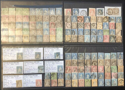 1854-1862: STRUBEL, vielseitieger Posten von 2Rp.-1 Franken, teils ...