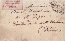 1871: Bourbaki-Armee, Brief ab FRIBOURG nach DRÔME, Mängel, SBPV ...
