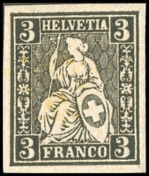 5655146: Schweiz Sitzende Helvetia gezähnt
