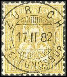 5655146: Schweiz Sitzende Helvetia gezähnt