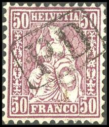 5655146: Schweiz Sitzende Helvetia gezähnt - Stempel