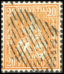 5655146: Schweiz Sitzende Helvetia gezähnt - Stempel