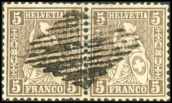 5655146: Schweiz Sitzende Helvetia gezähnt - Stempel