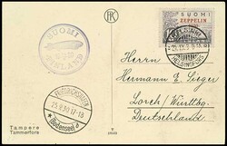 Ostseefahrt 1930, finnische Post, bildschöne Ansichtskarte ab ...