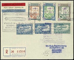 1933, Chicagofahrt, Paraguayische Post, Rückfahrt von Asuncio nach ...