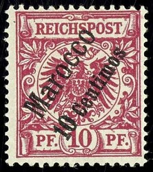 10 Centimos auf 10 Pfennig Krone/Adler, ungebraucht mit ...