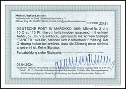 10 Centimos auf 10 Pfennig Krone/Adler, lilarot (UV hellzinnober ...