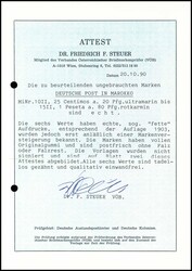 Amtlich nicht ausgegeben: 20 Pfennig bis 80 Pfennig Germania mit ...