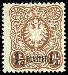 1 1/4 Piaster auf 25 Pfennig Krone/Adler, lebhaftorangebraun, ...