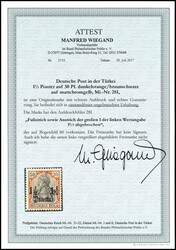 1 1/2 Piaster auf 30 Pfennig Germania, Plattenfehler I, ungebraucht ...