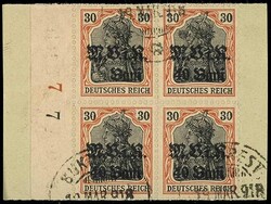 40 Bani auf 30 Pfennig Germania, rotorange/braunschwarz auf ...
