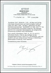 40 Bani auf 30 Pfennig Germania, rotorange/braunschwarz auf ...