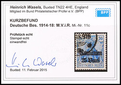 20 Pfg Germania mit Bdr.-Aufdruck, c-Farbe, tadellos gestempelt, ...