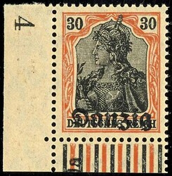 30 Pfennig Deutsches Reich Germania, Rotationsdruck mit schwarzem ...