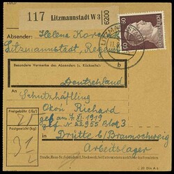 HAMBURG NEUENGAMME Aussenlager SALZGITTER DRUETTE, Post to the camp, ...