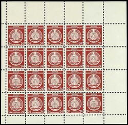 20 Pf. und 24 Pf. Dienstmarken der DDR ohne Wz, je im kompletten ...