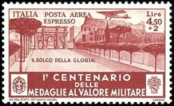 1934, 10 C. - 4,50 L. 100 Jahre Tapferkeitsmedaille, 20 Werte ...