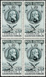 20 L Gaudenzio Ferrari, postfrischer 4er-Block, Mi. 120.-  ...