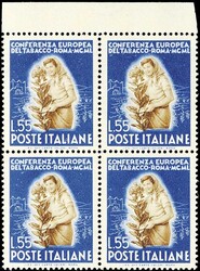 5 - 55 L. Tabakkonferenz komplett in postfrischen 4er-Blocks vom ...