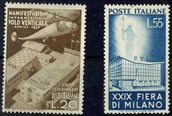 20 L. und 55 L. "Mailänder Messe", kompletter Satz zu 2 Werten, ...